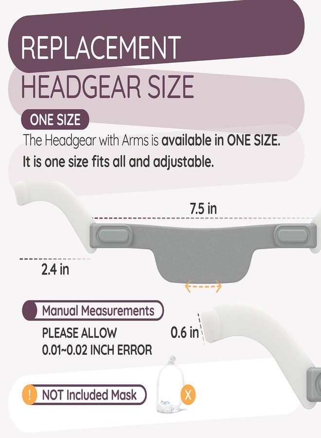 Ximoon Replacement Headband with Arm for DreamWear Headgear Compatible with DreamWear Nasal Pillow Masks - Image 5